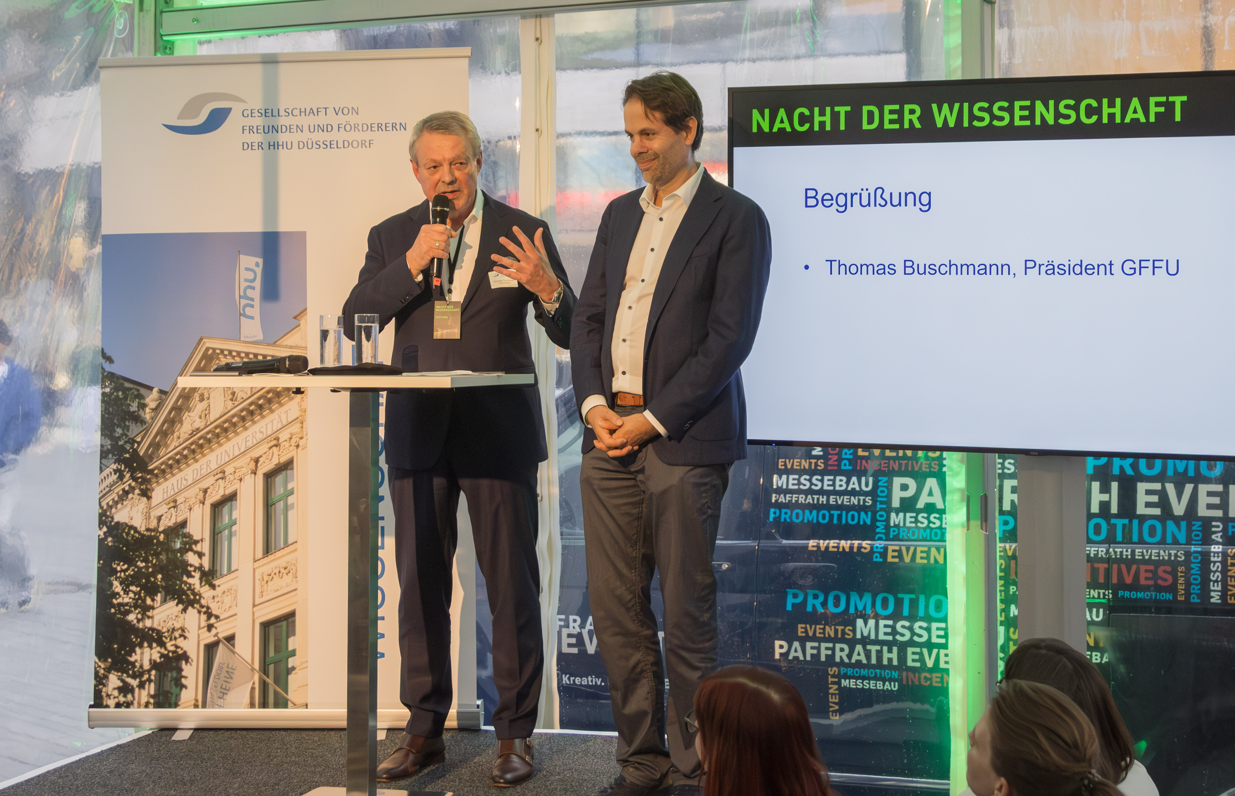 GFFU Präsident Buschmann und Prof. Dr. Tom Lüdde, UKD