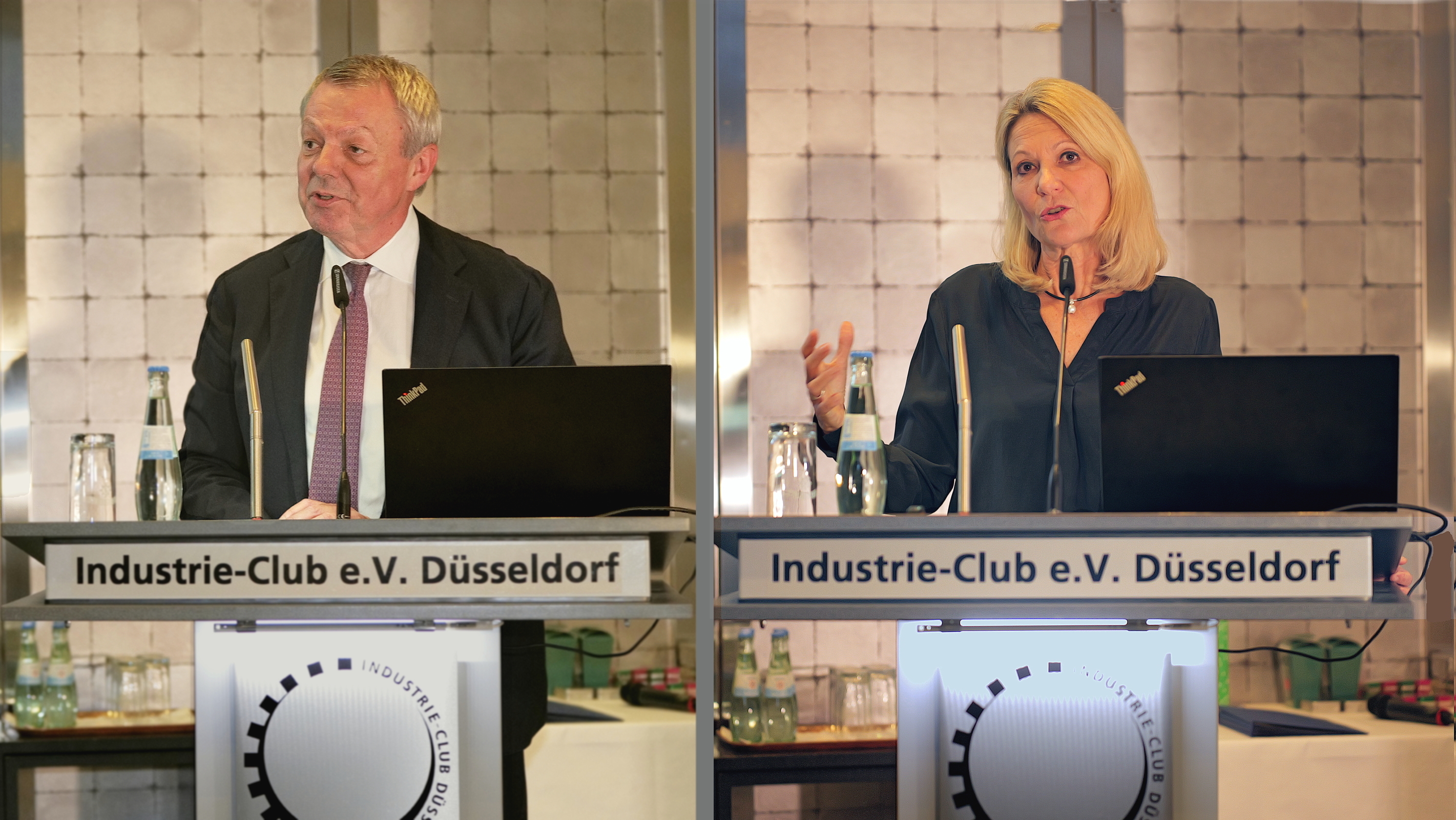 GFFU-Präsident Buschmann und HHU-Rektorin Steinbeck bei Ihren Vorträgen